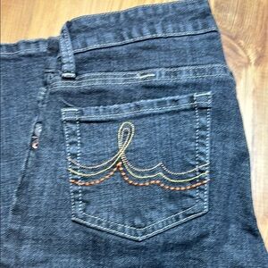 bu from malibu Y2K Low Rise Dark Wash Flare Jeans